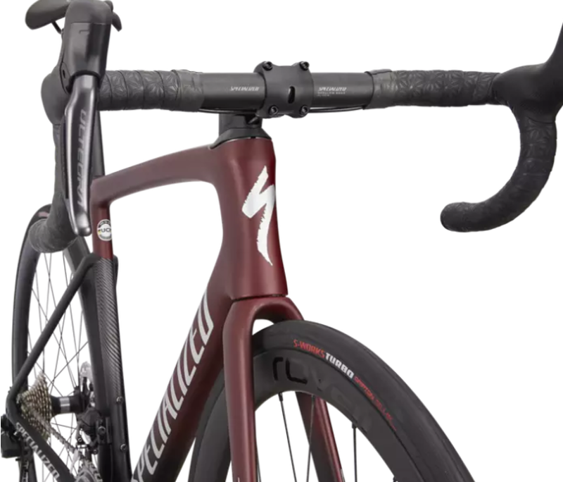 Specialized Tarmac SL7 Expert Road Bike Ultegra Di2 2023 in Maroon Black Silver-2